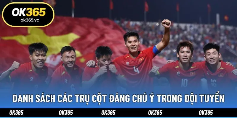 Danh sách các trụ cột đáng chú ý trong đội tuyển